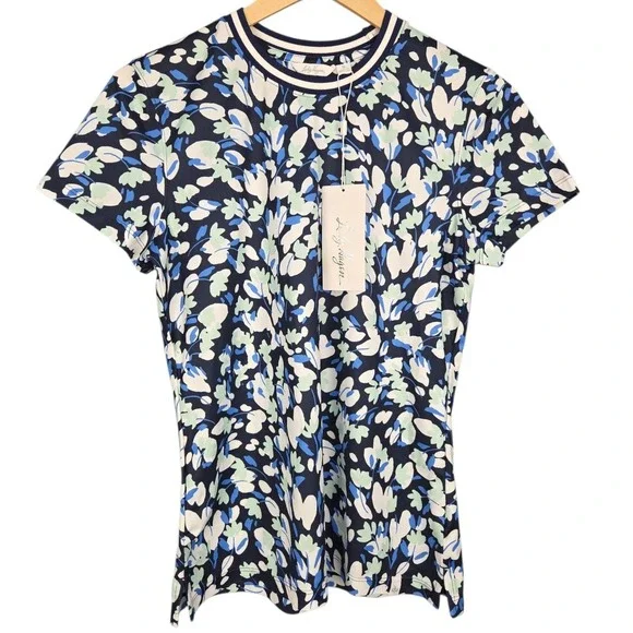 Lady Hagen Golf Shirt Womens Small Blue Floral Short Sleeve Top Performance NWT - Picture 2 of 10